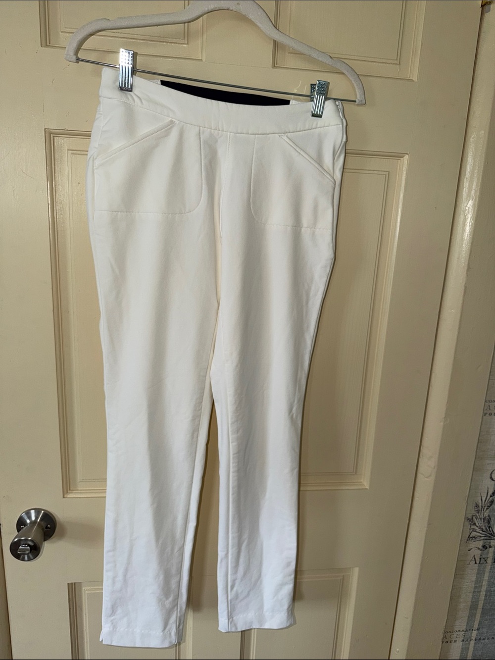 Peter Millar White Straight-Leg Ponte Pants
